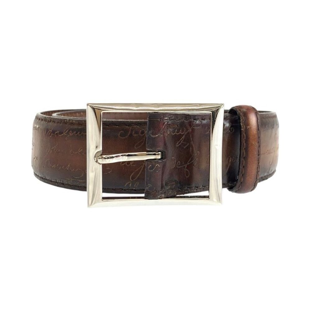 Berluti Calligraphy Leather Belt